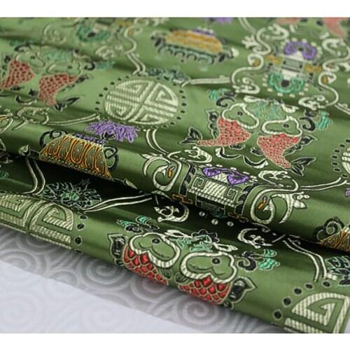 HLQON imported jacquard tapestry satin soft 3D jacquard fabric for dress coat upholstery patchwork sewing DIY clothing 75x100cm