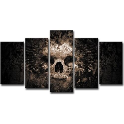 Canvas Paintings Wall Art HD Prints Framework Home Decor 5 Piece/Pcs Abstract skull series poster Pictures/Abstrac- (148)