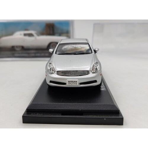 Diecast 1:43 Scale 2003 Classic Nissan Skyline Coupe V35 Car Model Metal Vehicle Toy for Collection Display Gift Souvenir Show