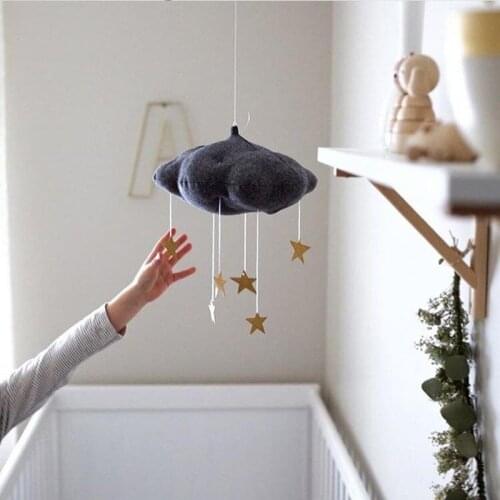 Fashion INS Nordic Home Furnishing Clouds Wall Decorations Childrens Room Decoration Photo Props Baby Bed Bed Hanging Bed Bell
