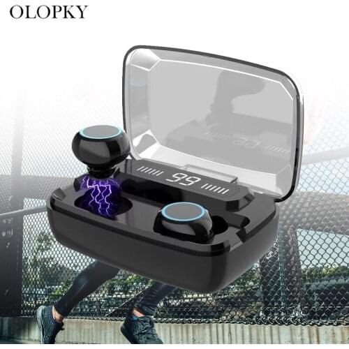 New Wireless Earphones Bluetooth Earbuds 5.0 Sports Wireless Headphones LED Display Touch Control Stereo Headset With Microphone