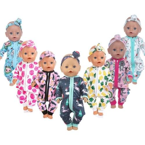 New Fashion Outfit Suit Doll Clothes Wear fit for 43cm Baby Reborn Doll , 17inch Doll Accessories
