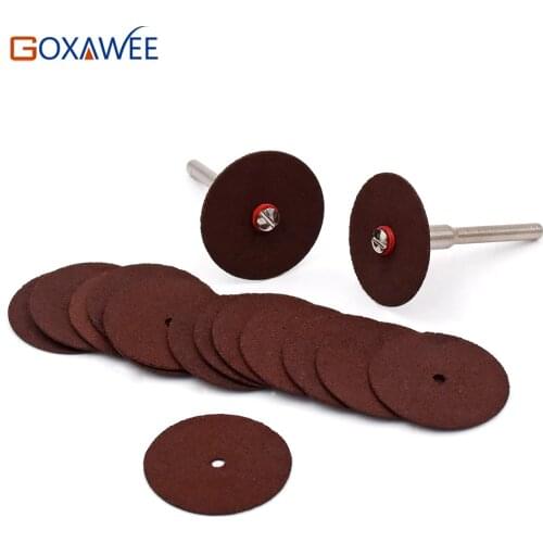 GOXAWEE Saw Blades For Dremel Tools Accessories 36pcs/lot Resin Cutting Wheel Disc with 2 pcs mandrels For Dremel Rotary Tools