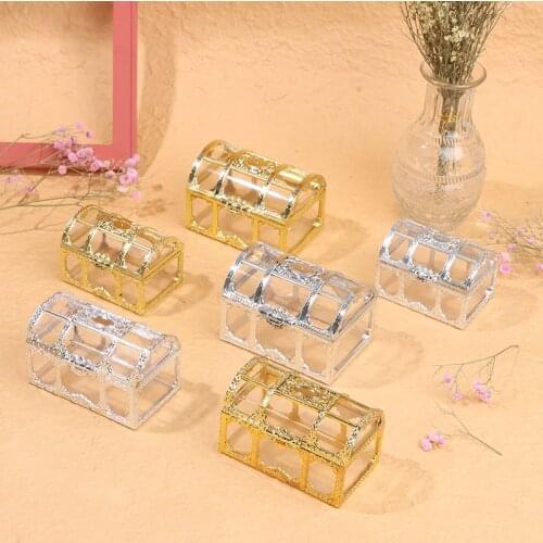 1 x Plastic Money Container Storage Box Transparent Pirate Anime For Children Pirate Crystal Gem Treasure Box Figures