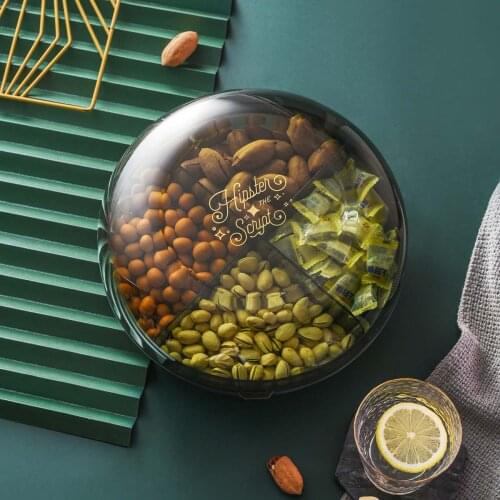 Dried Fruit Tray Home Living Room Fruit Nut Melon Seed Tray New Year Candy Box Creative Snack Storage Box