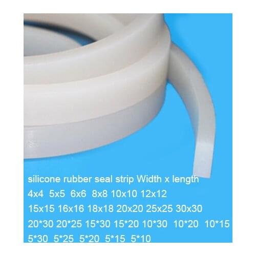 Silicone solid seal strip oblong width 5*10 15 20 25 30mm 20*25 30mm 15*20 30mm 10*15 20 30 water proof seal thermal resistance