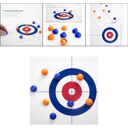 Tabletop Curling Game for Kids, Adults & Family Fun Indoor Sports Game for Everyone. Come with 8 Tabletop Curling Stones