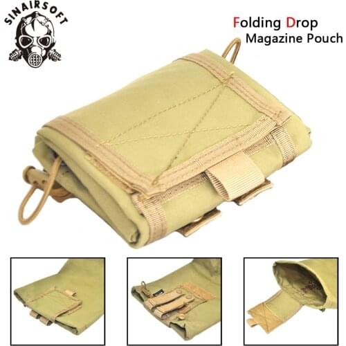 Tactical Molle Folding Dump Drop Magazine Recycling Pouch Airsoft Paintball Military Outdoor Hunting Tool Foldable Recovery Bag