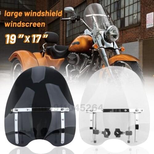 1PC Motorcycle Universal Windscreen Windshield Windproof Covers Screen Lens Motorbikes Deflector For Harley For Honda For Yamaha