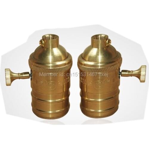 Free shipping e26 e27 Antique vintage Brass Edison bulb socket