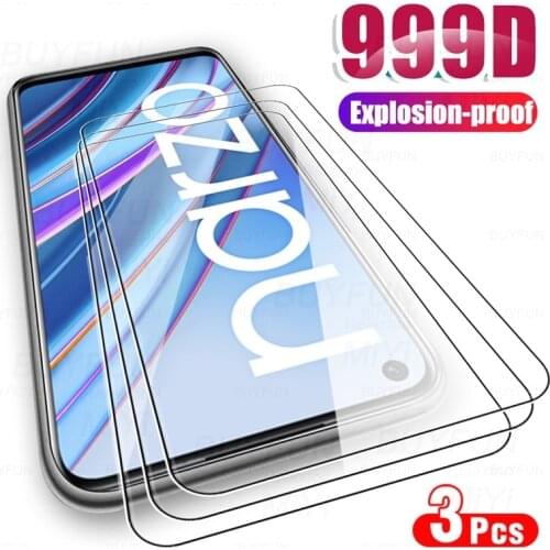3pcs full cover tempered glass for realme realmi realmy narzo 30 30a narzo30 narzo30a 2021 4g 5g screen protectors safety film
