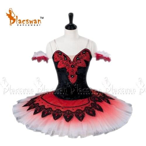 Adults Professional Ballet Tutus BC009 Black Red Pancake Classical Ballet Costume Women Nutcracker Platter Ballet Tutu Dress