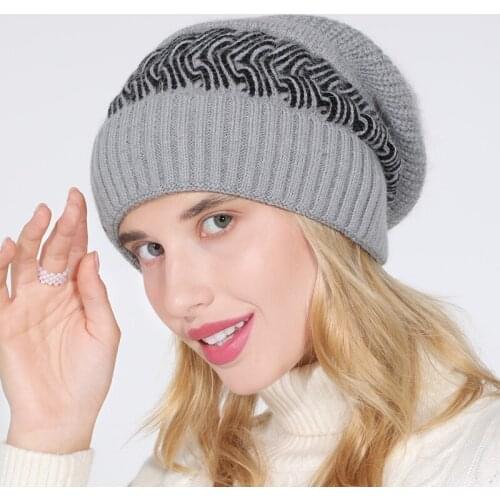 Winter Plus Thick Velvet Warm Knitted Hat Multicolor Splice Warm Beanie Cap Adjustable Ear Protection Windproof Bonnet