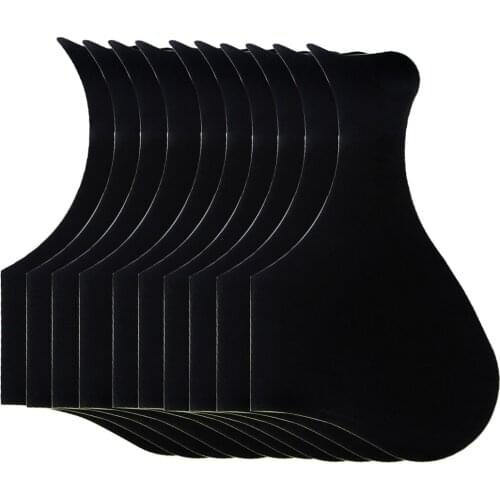 FLEOR 10pcs Self-adhesive Black Acoustic Guitar Pickguard Sticker for Guitar Parts