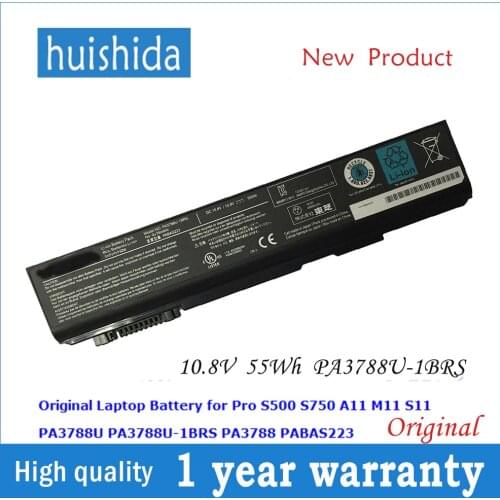 10.8 V 55WH PA3788U-1BRS New original Laptop bettery for Toshiba Satellite S500 S750 A11 M11 PA3788U PABAS223 L740 L745 L750