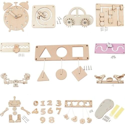 Baby Busy Board Diy Accessories Material Busyboard Childhood Wooden Toys Early Childhood Education Scrapbook Puzzle Supplies