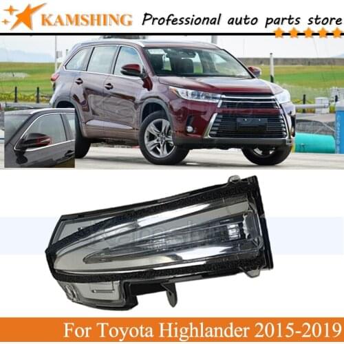 Kamshing Rearview Side Mirror Turn Signal Lamp light For Toyota Highlander 2015 2016 2017 2018 2019