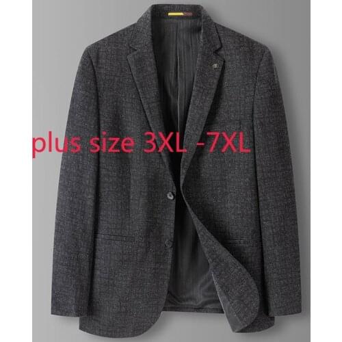 New Arrival Fashion Suepr Large Autumn Winter Men Coat Fashion Casual Suit Single Breasted Blazers Men Suits Plus Size 3XL-7XL