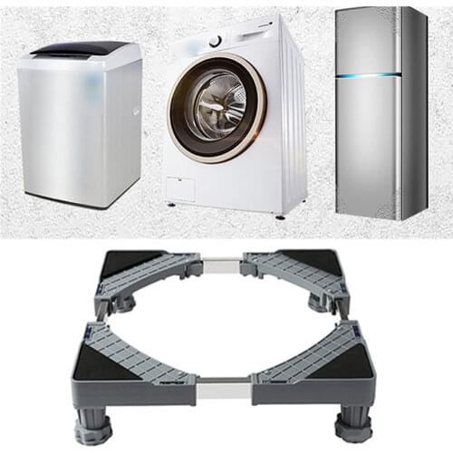 Universal Fridge Stand Washing Machine Dryer Holder Adjustable Height Lifting 4 Feet Base Home Appliances Base Storage Tray