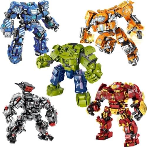 Movable large doll anti-hulk steel high Avengers man mech assembly model building blocks childrens educational boy robot toy