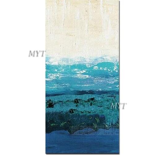 Modern Living Room Decor Abstract Blue Oil Painting Unframed Canvas Wall Art Hot Selling Acrylic Painting Art On Canvas Decor