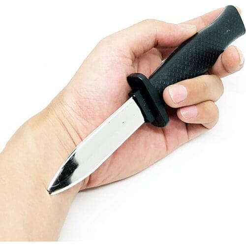 Trick Dagger Knife Retractable SLIDE IN Blade Fun Joke Halloween Toys Prank Fake Telescopic Knife Gag Prop Dropshippi O8S7