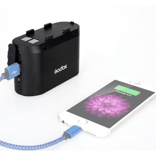 Godox BT5800 External Flash Power Backup Fast Fill Output Battery Chamber Pack For Power Supply Pb960 (Black) 5800mAH