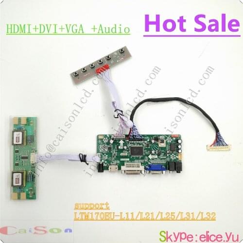 LCD controller board support HDMI-DVI-VGA-AUDIO suitable for 17 inch lcd panel 1280*1024 LTM170EU-L11/L21/L25/L31/L32