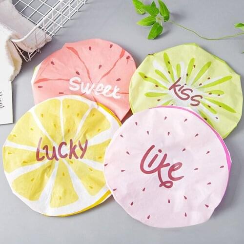 1PC Cute Cartoon Fruit Pattern Waterproof Shower Cap Adult Shower Cap Bathing Cap Bathroom Accessories gorros de ducha mujer c1