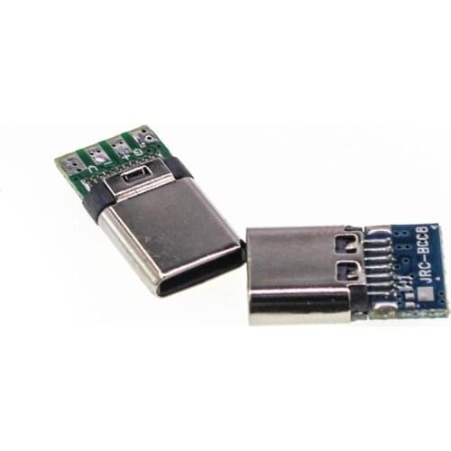 10/20/50pieces Type-C USB connector male/female socket socket adapter to solder wire cable 24-pin support PCB board port jack