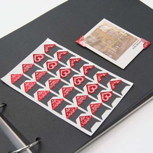 120 pcs/lot (5 sheets) DIY Corner kraft Paper Stickers For Photo Albums Frame Decoration Scrapbooking Color Paper Corner Sticker