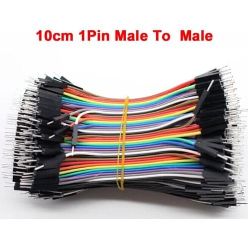 200pcs/lot 10cm 2.54mm 1pin Male to Male jumper wire Dupont cable