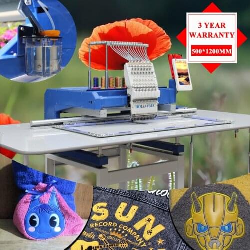 3 Years Quality Warranty!!!Multi Head Single Head Computer Happy Similar Embroidery Machine High Speed 500*1200mm Area