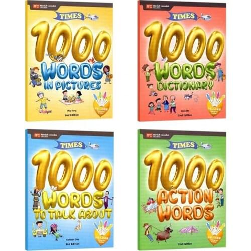 4 books/set Times 4000 words series English Picture story books to help your child grow as a reader