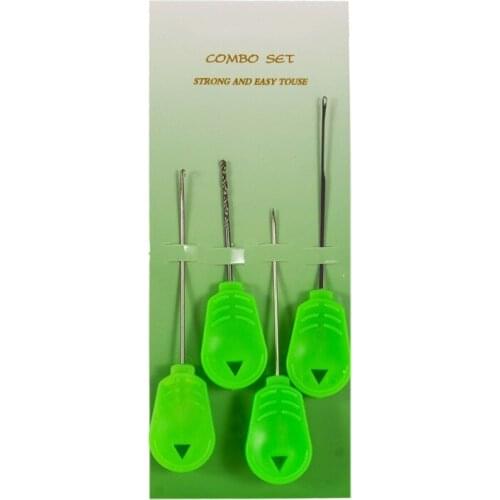 4 stuks karper booreiland maken tools karpervissen stiksels naald vissen karper tool accessoires Bait changing accessories