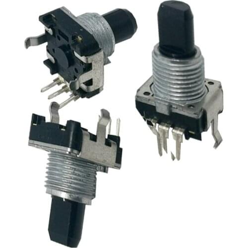 5pcs Japan 360 Degree Rotary Encoder EC12 Audio Encoder Coding 3Pin 12 Poition Without Push Button Switch Handle Length 15mm