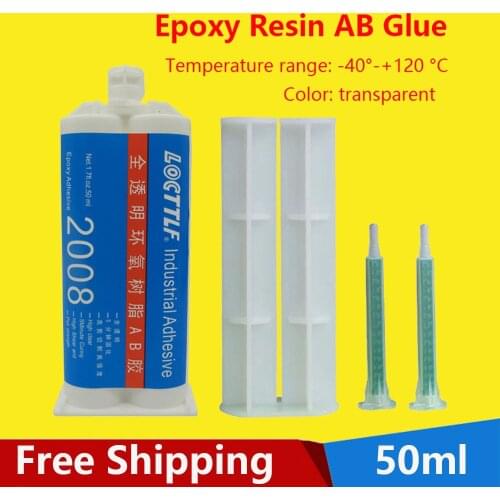 AB Glue Epoxy Resin AB Glue Strong Quick-drying Glue Transparent Bonding Metal Stainless Steel Ceramic Wood AB Glue 50ml