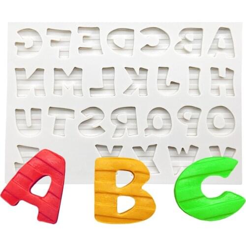 Alphabet Capital Letter Silicone Cake Baking Mold Sugarcraft Chocolate Cupcake Resin Tools Fondant Decorating Tools