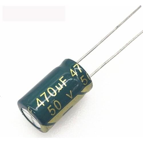 20pcs/lot K38 high frequency low impedance 50V 470UF aluminum electrolytic capacitor size 10*17 470UF 50V 20
