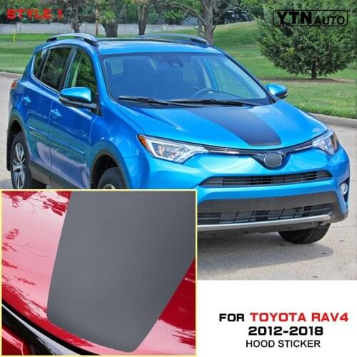 Car Decals 1 set Cool Racing Hood Scoop Stripe Graphic Vinyls Scratch Car Accessories Stickers Custom Fit For Toyota Rav4