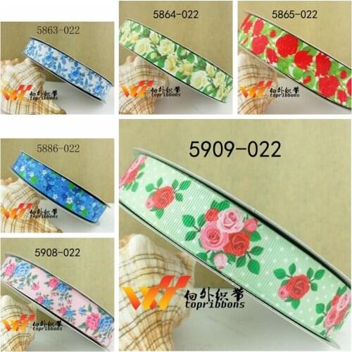 Free shipping 50 yard cartoon printed grosgrain ribbon 13246