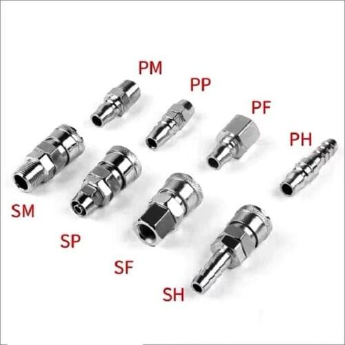 C Type Pneumatic Fitting Quick Connector High Pressure Coupling PF+SF30 SP+PP30 SM+PM30 SH+PH30 Work On Air Compressor