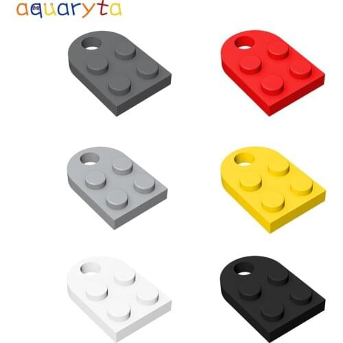 Aquaryta 30pcs Parts 2x2 Single-Sided Round-Edged Perforated Plate Building Blocks Compatible with 3176 DIY Educational Toys