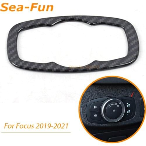 For Ford Focus MK4 2019 2020 2021 Headlight Adjustment Switch Button Trim Cover Decoration Frame ABS Chrome Accessories