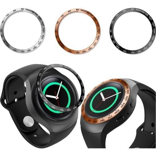 For Samsung Gear S2 SM-R720 Classic Stainless Steel Bezel Ring Metal Case Cover Smart Watch Replacement Accessories Straps Bands