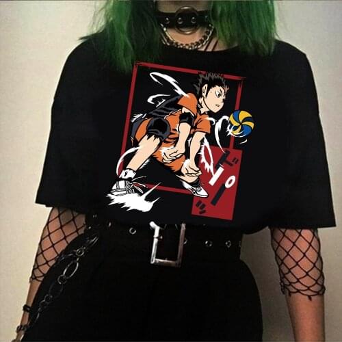 Haikyuu Men T Shirt Kuroo Anime Manga Shoyo Volleyball Cool Tee Shirt Short Sleeve T-Shirt