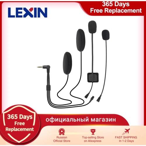 LEXIN Intercom Headset Accessories for LX-ET COM Helmet earphoe with 2 Type Microphone, High Sound Quality Noise Cancellaction