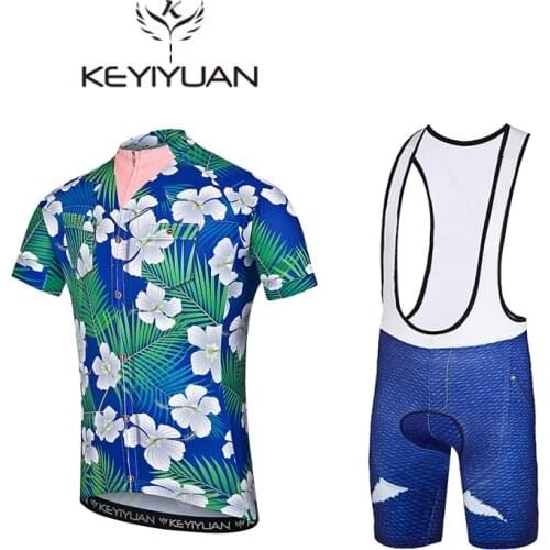 KEYIYUAN Cycling Clothing / Cycling Jersey / Cycling Team Cycling Outdoor Bicycle Bicycle Sportswear Short Sleeve Suite