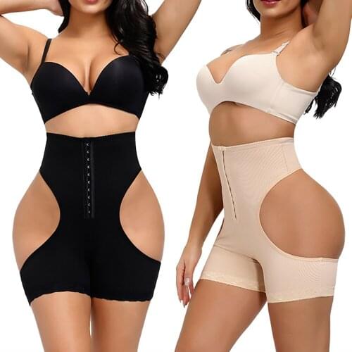 Large Size Shapewear Panties Women High Waist Belly Breasted Underwear Sexy Leaky Butt Girdle Slimming Body Shaping Lingerie