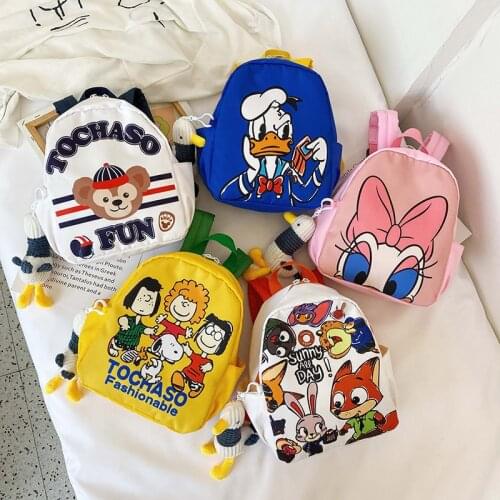 Disney Cartoon Mickey Mini Backpack Minnie Mouse Kids Schoolbag Boys Girls Mini Handbag Cartoon Backpack New Travel Bag